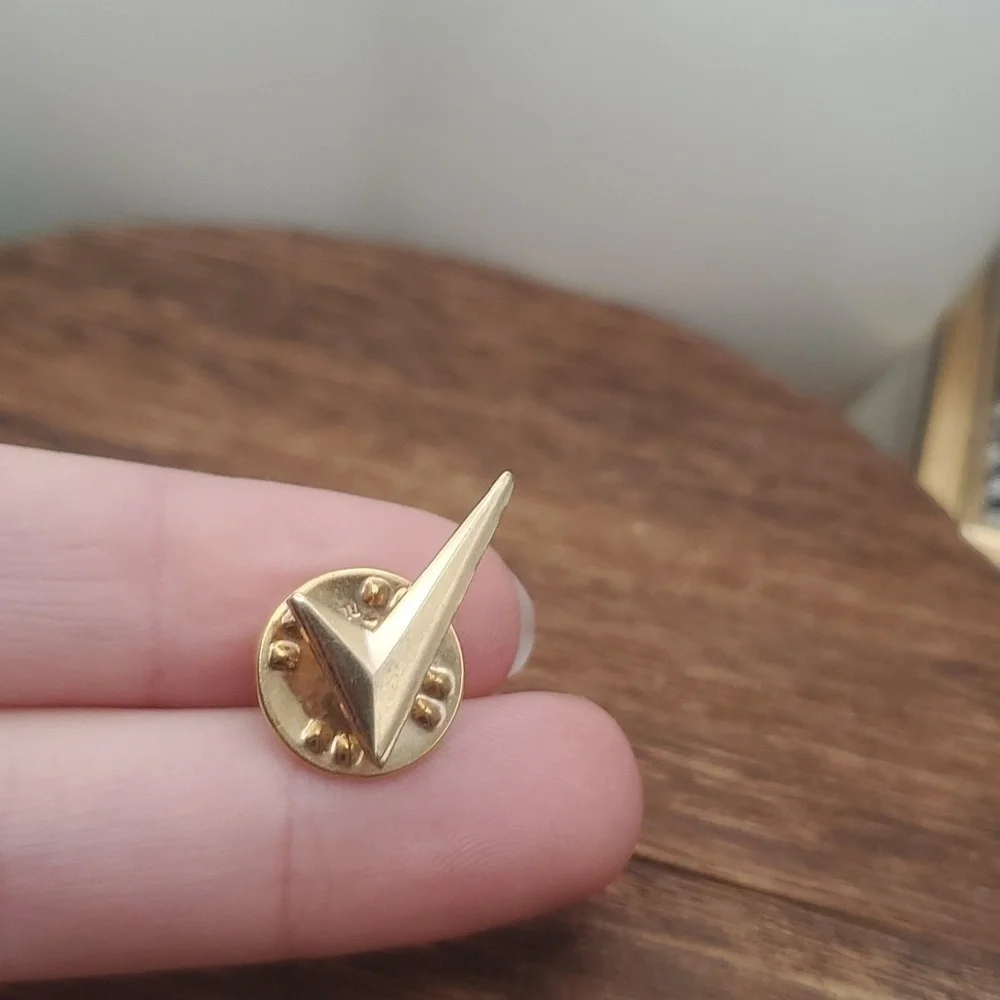 Check mark‎ vintage pin B526